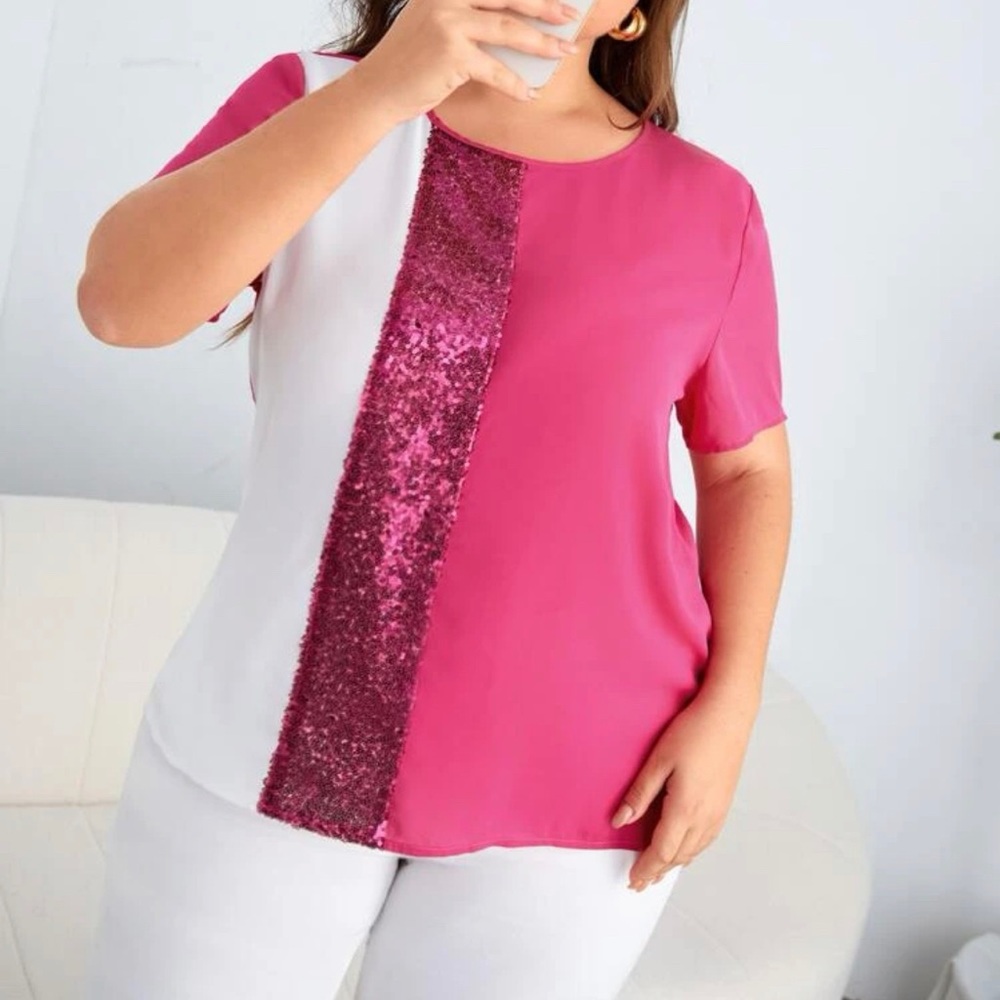 Sequin panel top
